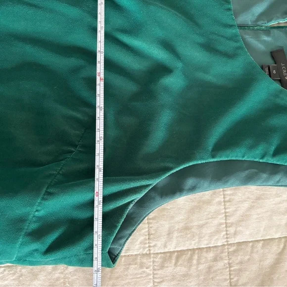 J. Crew Green Velvet Mini Dress - Picture 7 of 7